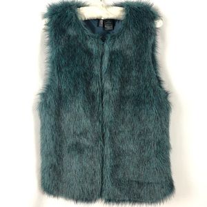 Bisou Bisou Faux Fur Satin Lined Vest XS